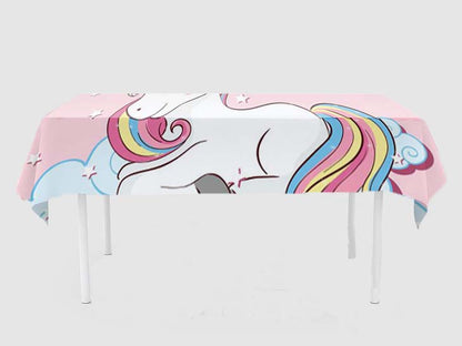 Unicorn Theme Birthday Cake Table Cover