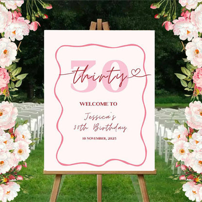 Milestone Birthday Party Welcome Board
