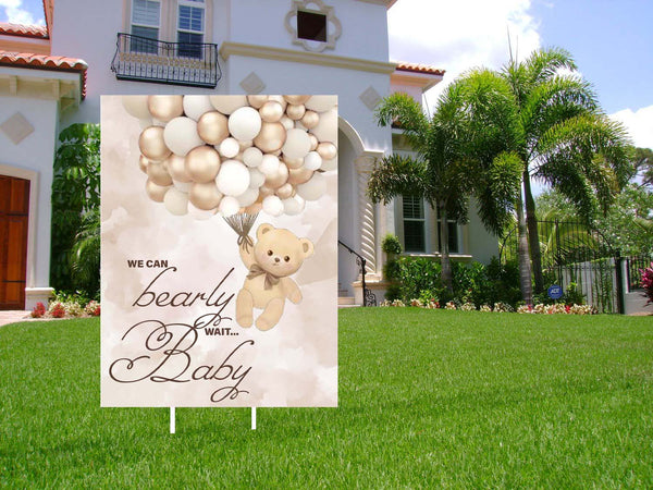 Baby Shower We Can Bearly Wait Welcome Board we