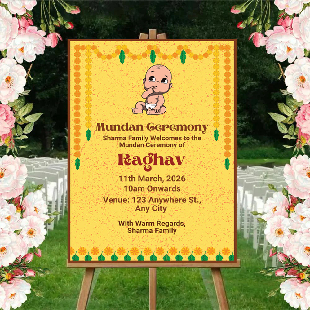 Mundan Welcome Sign Board