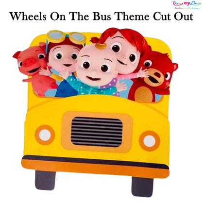 Wheel On The Bus Theme Birthday Party Cutout