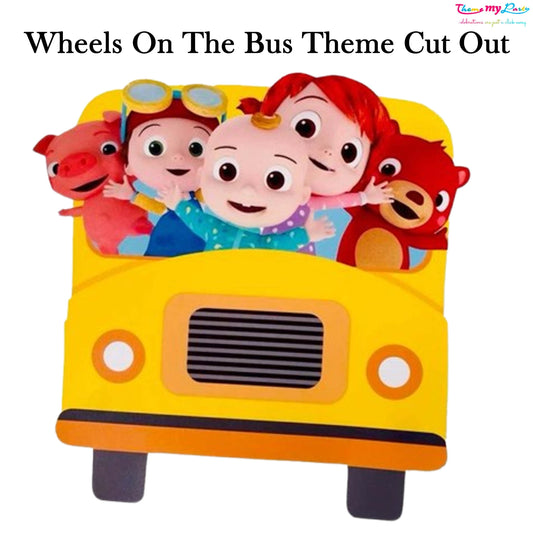 Wheel On The Bus Theme Birthday Party Cutout