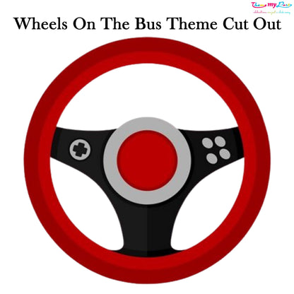 Wheel On The Bus Theme Birthday Party Cutout