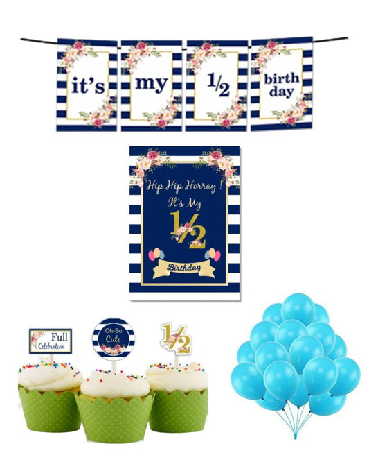 Half Birthday Decoration Party Supplies
