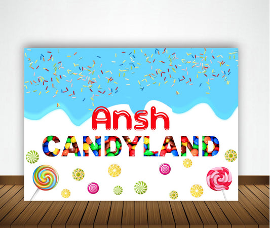 Candyland Theme Birthday Party Backdrop