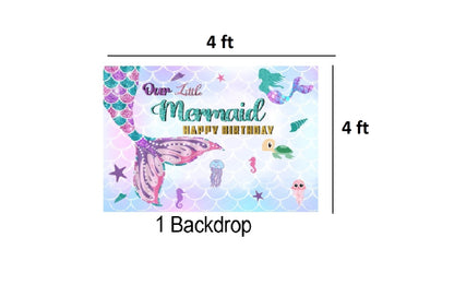 Mermaid Theme Birthday Party Complete Party Set for Girls