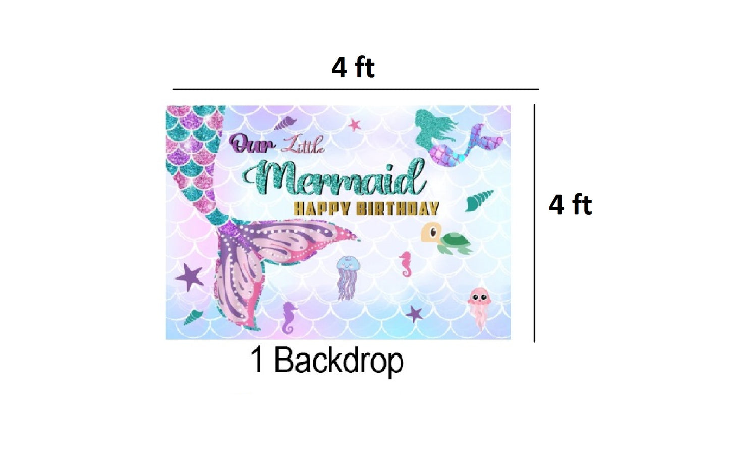 Mermaid Theme Birthday Party Complete Party Set for Girls