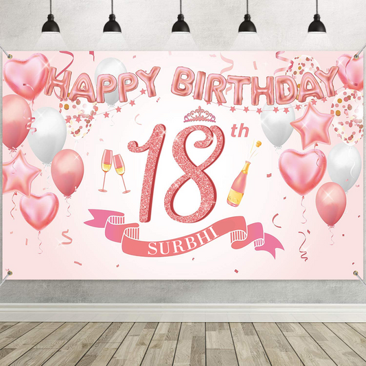 18th Birthday Party Backdrop 