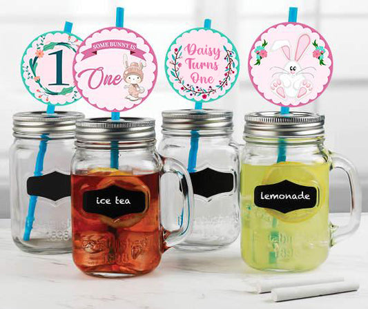 Some Bunny Is One Birthday Party Paper Decorative Straws