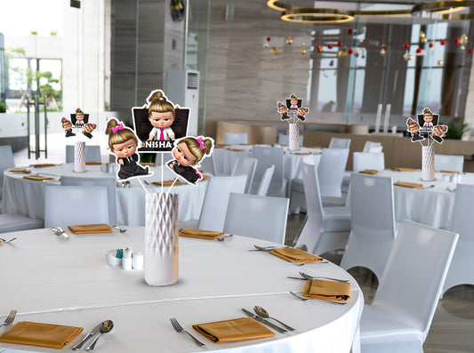Boss Baby Girl theme Birthday Party Table Toppers for Decoration 