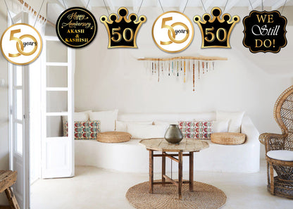 50th Anniversary Party Theme Hanging Set for Decoration 
