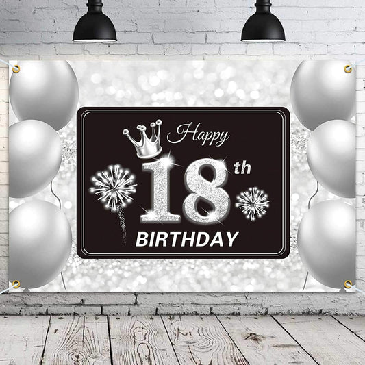 18th Birthday Party Backdrop 