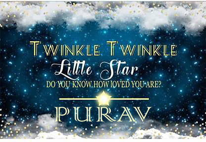Twinkle Twinkle Little Star Theme Party Backdrop