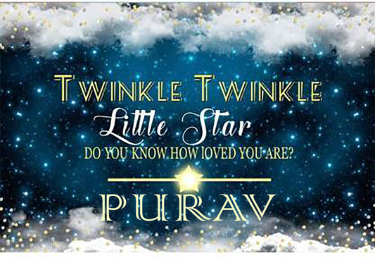 Twinkle Twinkle Little Star Theme Party Backdrop