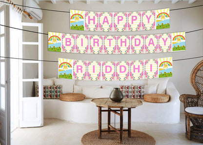 Happy Birthday Sunshine Theme Banner For Birthday