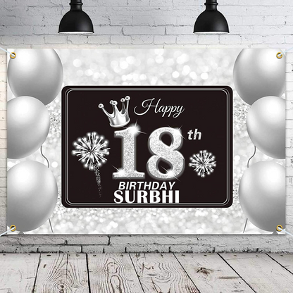 18th Birthday Party Backdrop 