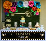 21st Birthday Long Banner for Decoration