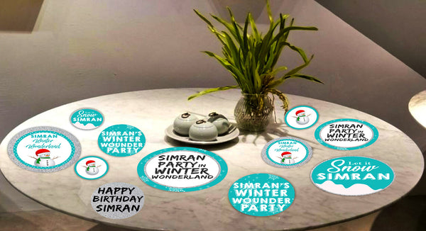 Winter Wonderland Theme Birthday Party Table Confetti for Decoration