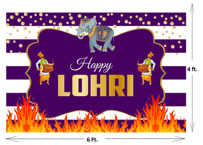 Lohri Party Backdrop For Kids