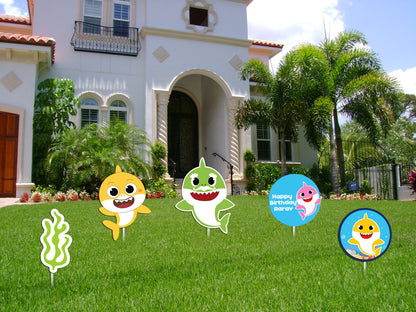 Baby Shark  Theme Birthday Party Cutouts