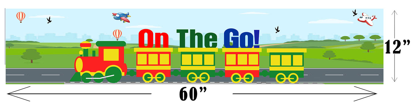 Transport Theme Birthday Long Banner for Decoration