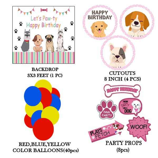 Dog Theme Party Complete Set for Decoration
