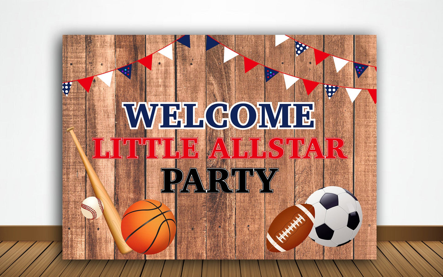 Sports  Theme Birthday Party Backdrop 