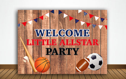 Sports  Theme Birthday Party Backdrop 
