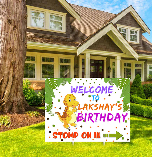 DINOSAUR BIRTHDAY PARTY WELCOME BOARD