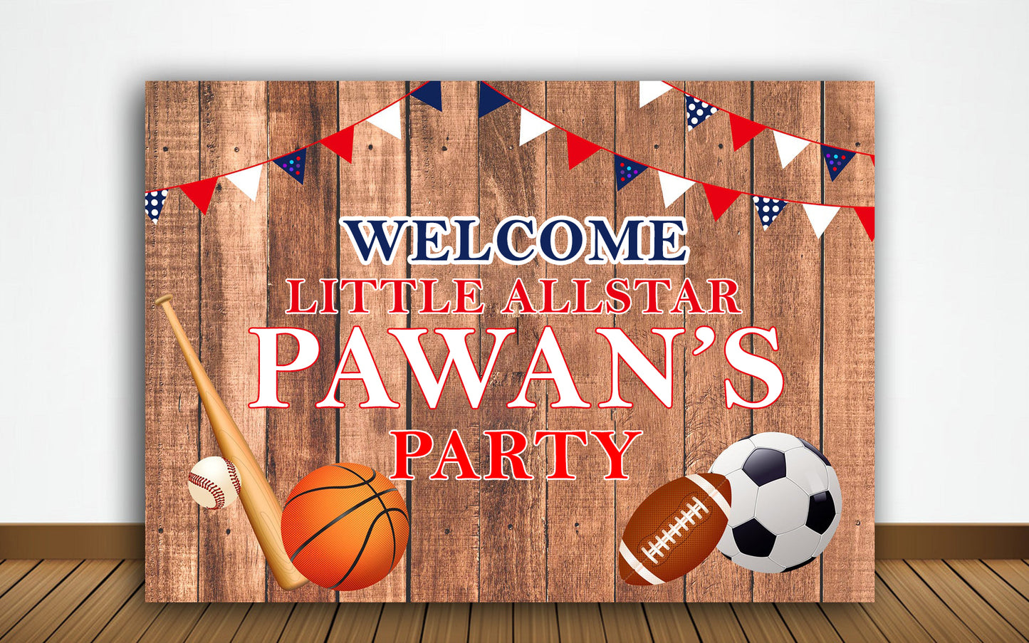 Sports  Theme Birthday Party Backdrop 