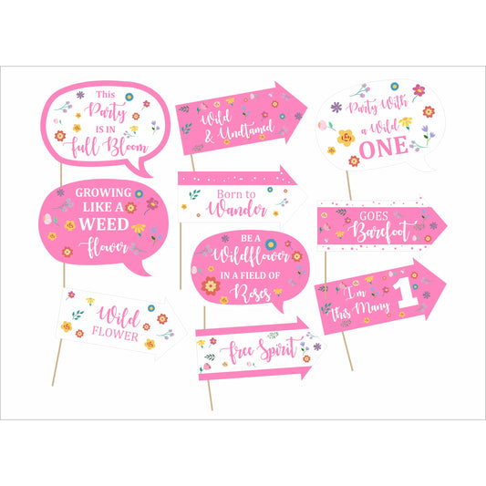 Wild One Birthday Party Photo Booth Props Kit