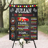 Car Theme Customized Chalkboard/Milestone Board for Kids Birthday Party