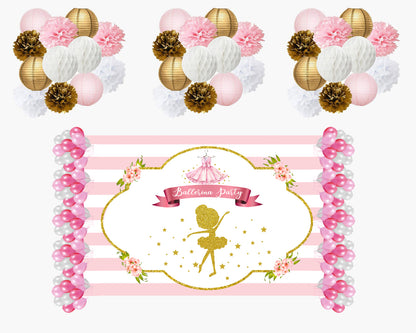 Ballerina Theme Birthday Party Complete Decoration Kit