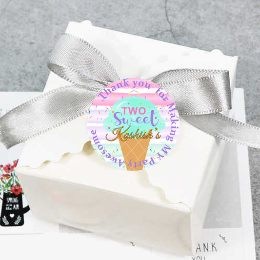 Two Sweet Theme Birthday Party Thank You Gift Tags 