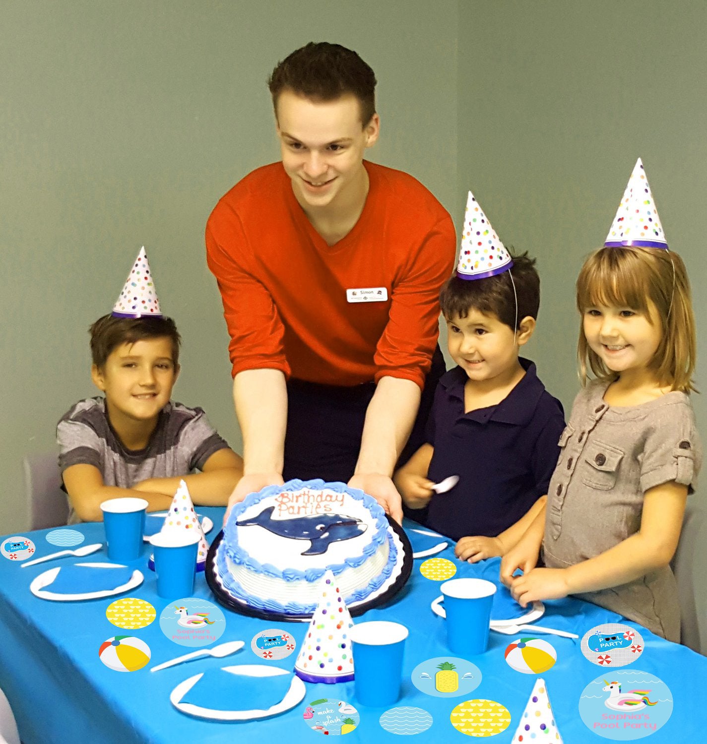 Pool Party Birthday Table Confetti for Decorations