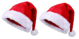 10 Pack Christmas Santa Hats for Adults - Velvet Santa Claus Hats for Women Men Fluffy Plush Xmas Hats Christmas Party Supplies New Year's Eve Party Hats for Adults Teenagers