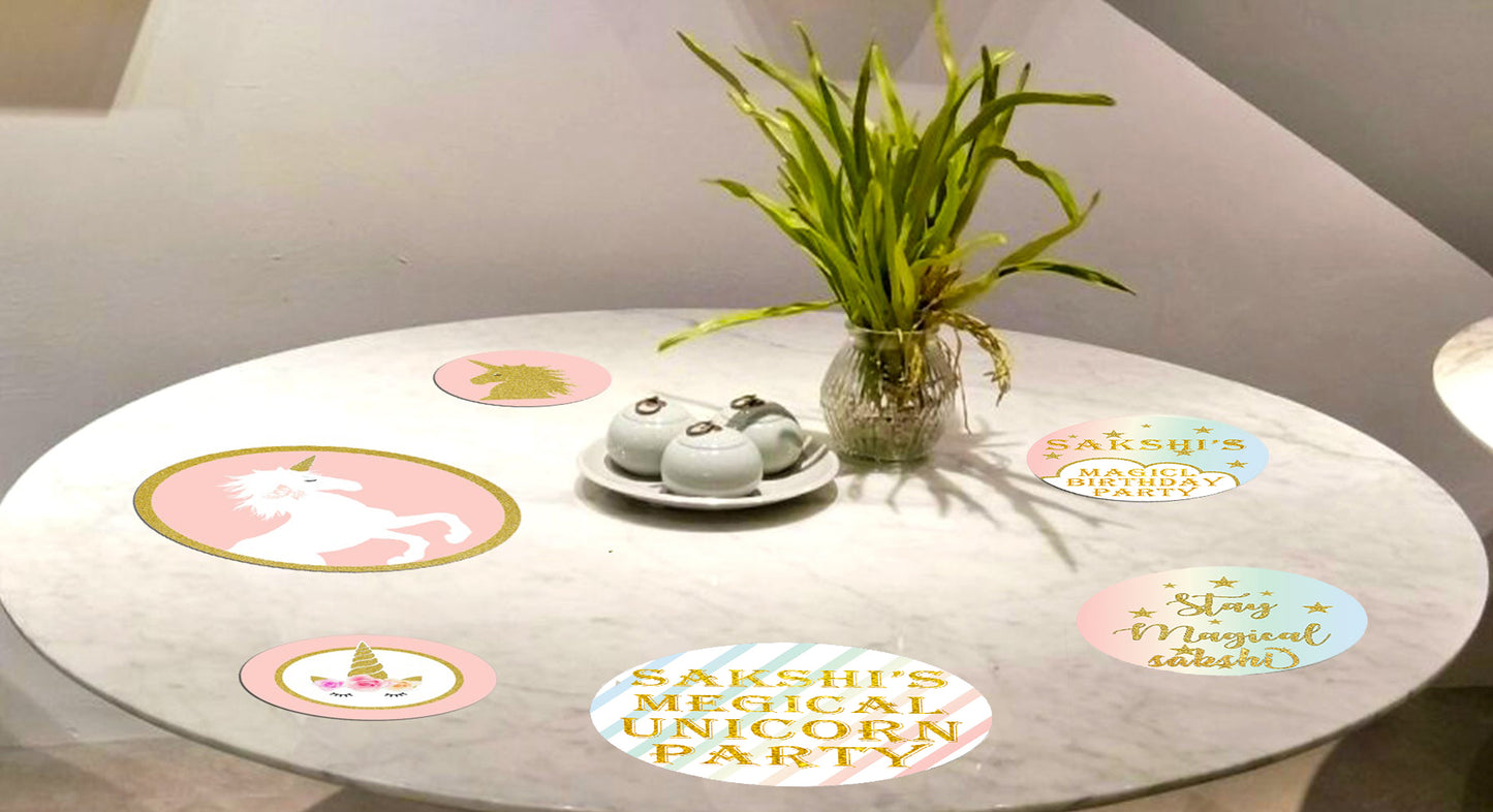 Unicorn Theme Birthday Party Table Confetti for Decoration
