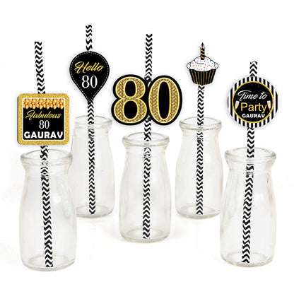80th Birthday Party Thank You Gift Tags 