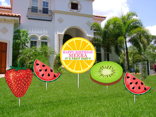Twotti Fruity Theme Birthday Party Cutouts 