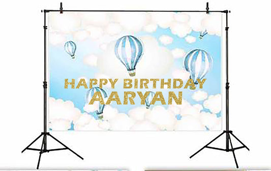 Hot Air Theme Birthday Party Backdrop