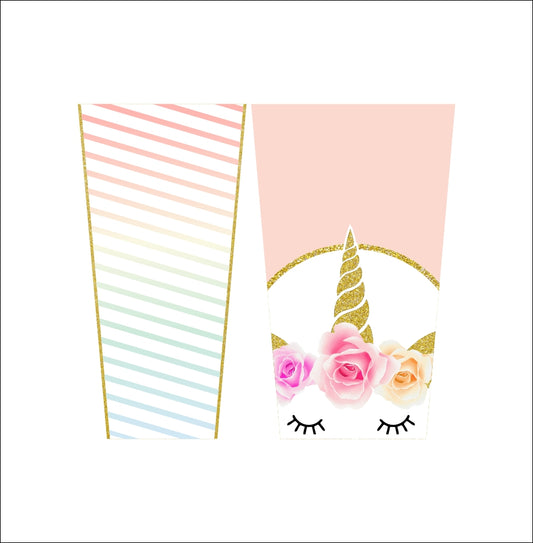 Unciorn Theme Popcorn Box - Girl Birthday - Set Of 8