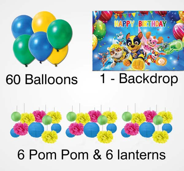 Paw Patrol Theme Birthday Party Complete Decoration Kit