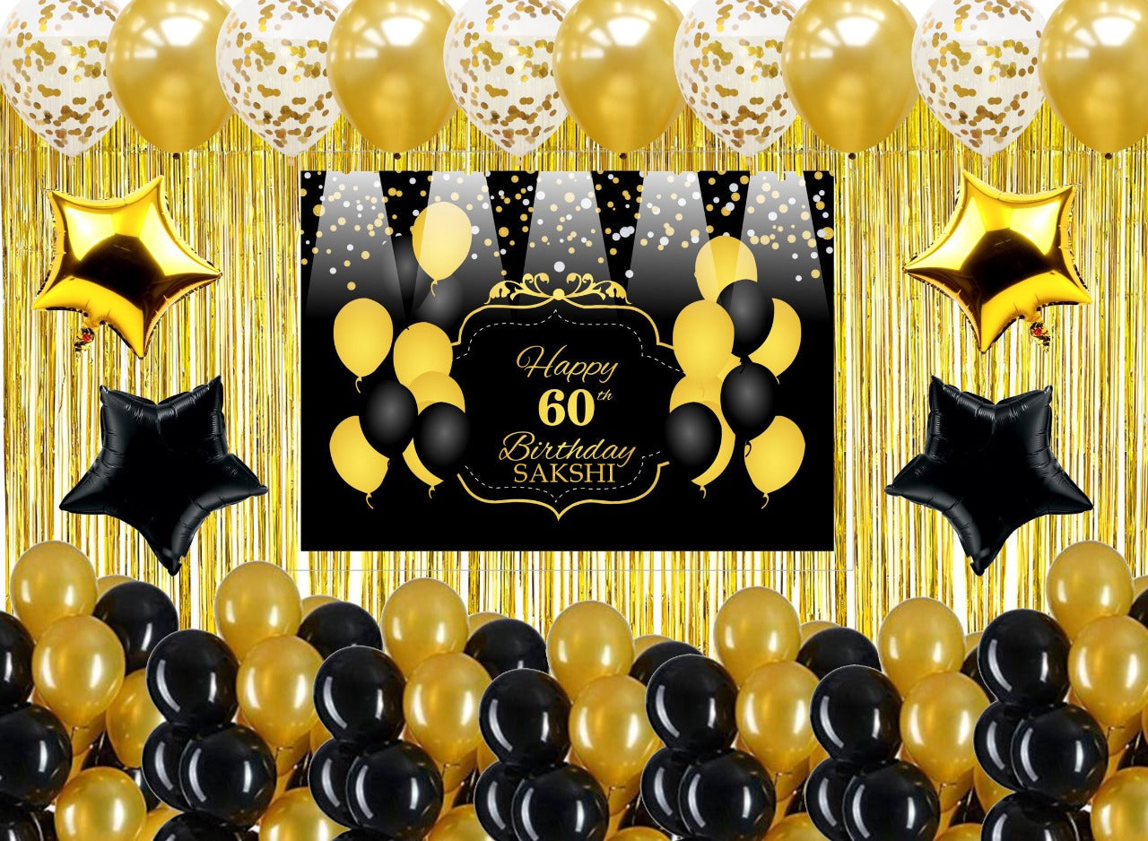 Buy 60th Birthday Party Complete Party Set for Adults for Decoration ...