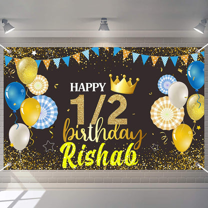 Half Birthday Party Backdrop For Decoration