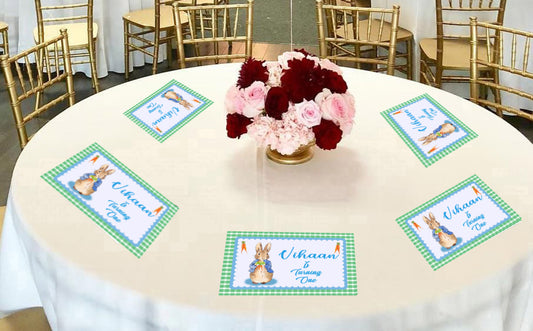 Some Bunny Is One Birthday Table Mats for Decoration