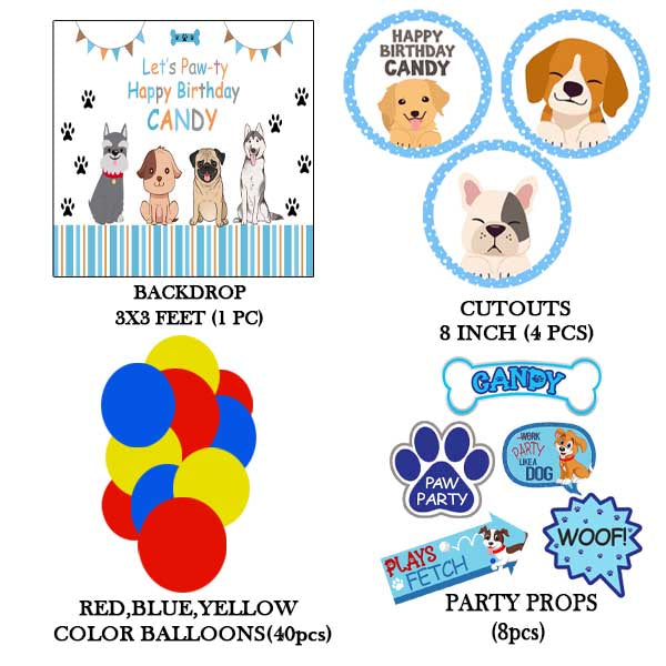 Dog Theme Party Complete Set for Decoration