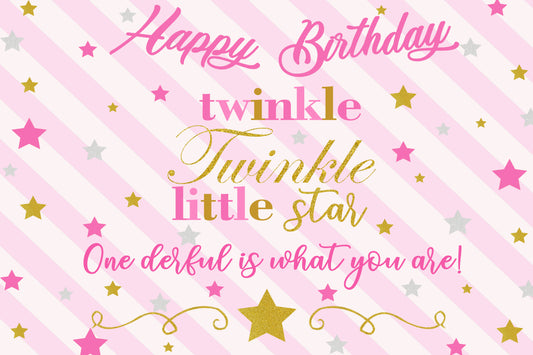 Twinkle Twinkle Little Star Theme Party Backdrop