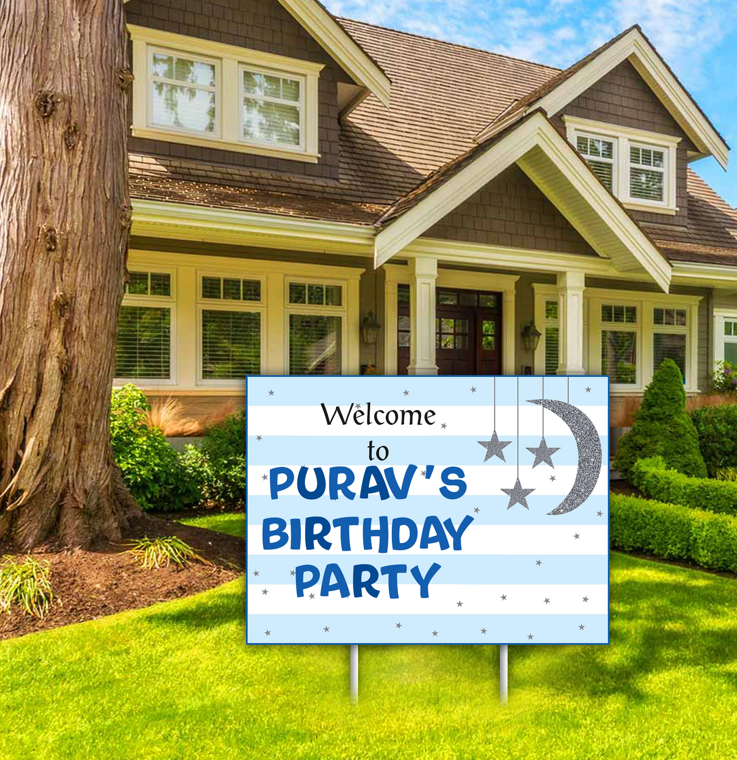 Twinkle Twinkle Little Star Birthday Party Welcome Board