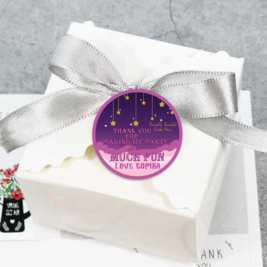 Twinkle Twinkle Little Star Theme Birthday Party Thank You Gift Tags