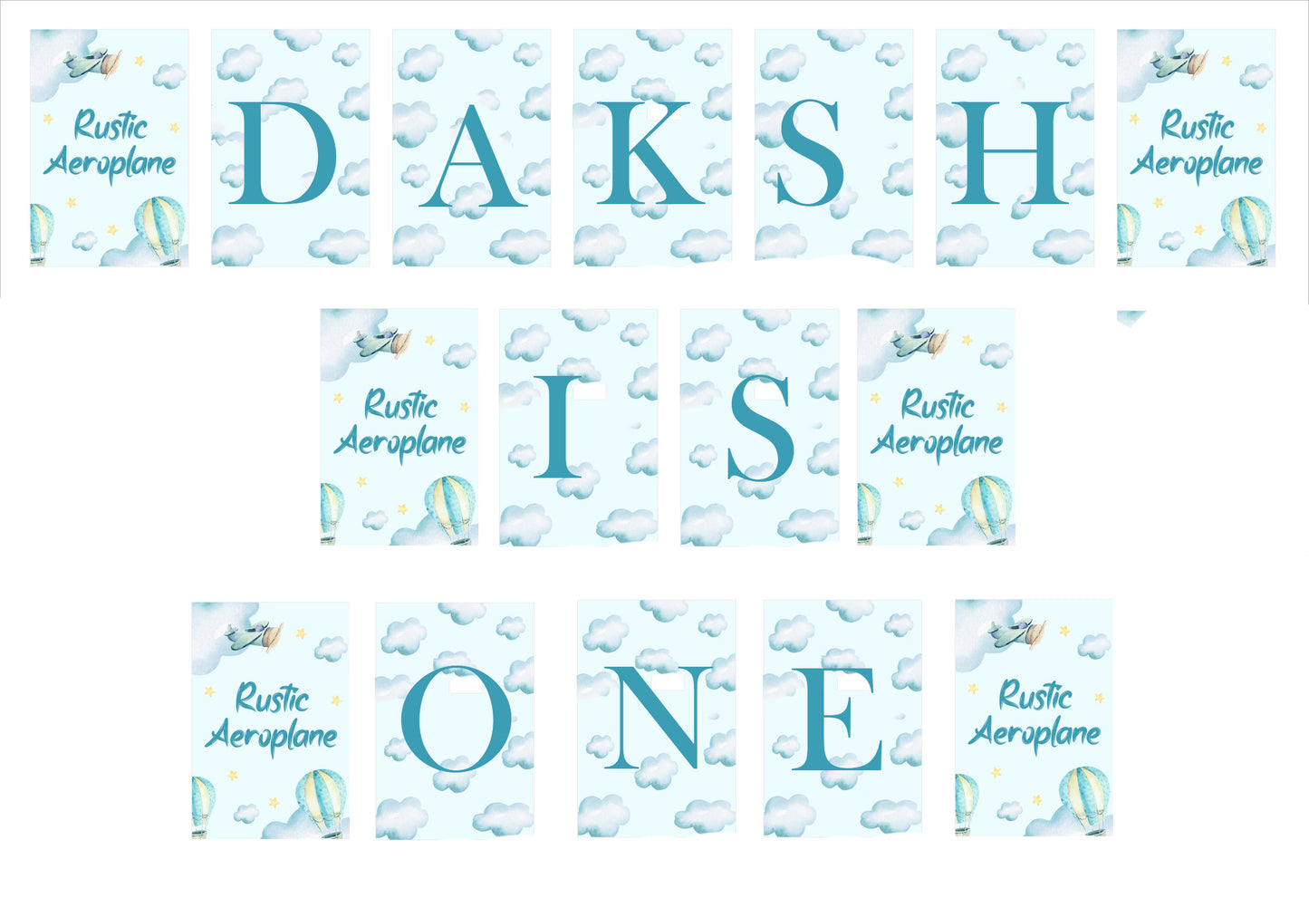 Airplane Theme Birthday Party Banner for Decoration